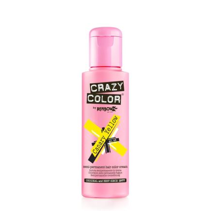 Crazy Color Semi-Permanent Hair Colour Cream Canary Yellow (100ml)