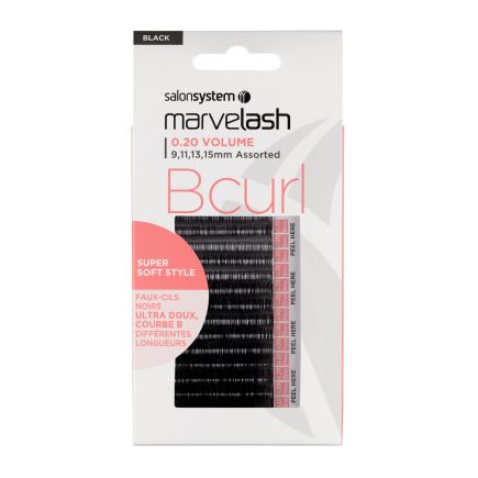 Salon System Marvelash B Curl 0.20 Volume Lashes Black - Assorted Length