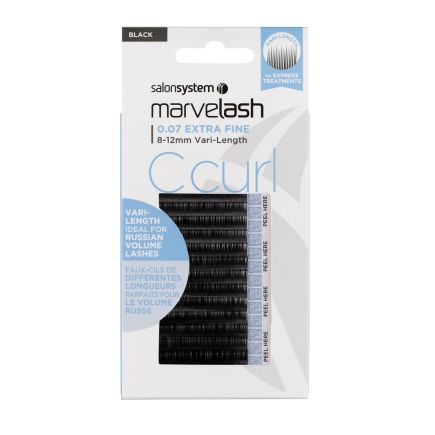 Salon System Marvelash C Curl (Vari Length) 0.07 Volume 8-12mm Black