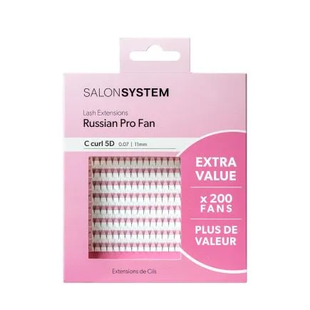 Salon System Extra Value ProFan Lash Extensions 5D C Curl 0.07 11mm