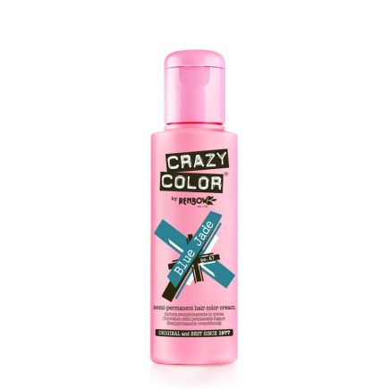 Crazy Color Semi-Permanent Hair Colour Cream Blue Jade (100ml)