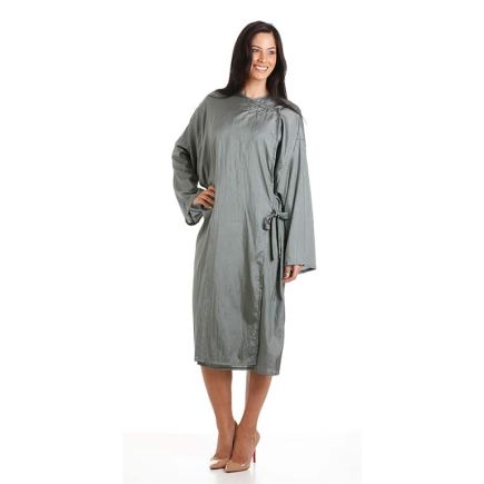 Feel For Hair Rapport Gown Trilobal Fabric Grey with Poppers