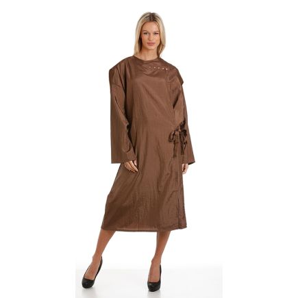 Feel For Hair Rapport Protect Gown Trilobal Fabric Coffee Bean