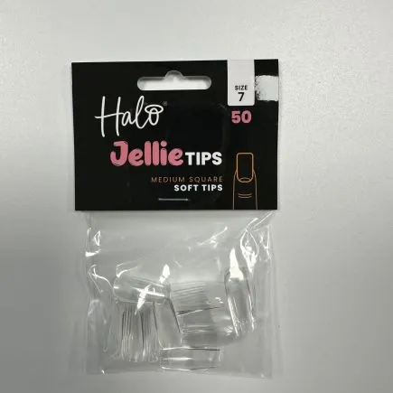 Halo Jellie Tips Square Size 7 (50 Pack)