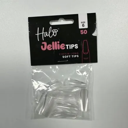 Halo Jellie Tips Coffin Long Size 6 (50 Pack)