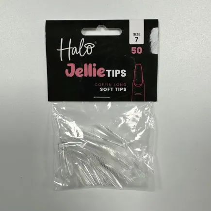 Halo Jellie Tips Coffin Long Size 7 (50 Pack)