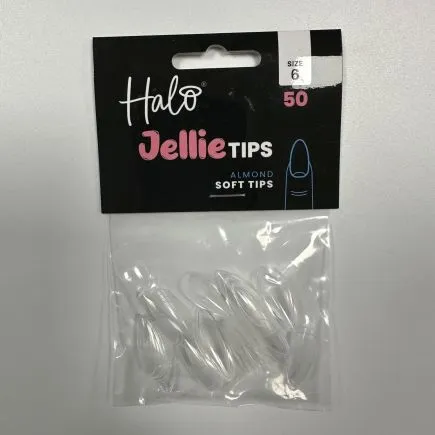 Halo Jellie Tips Almond Size 6 (50 Pack)