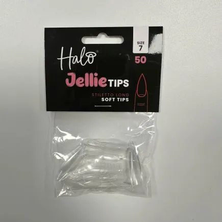 Halo Jellie Tips Stiletto Long Size 7 (50 Pack)