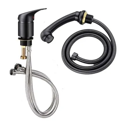 Salon Fit Complete Mixer Tap Set Black Matte