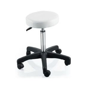 White Gas Lift Salon Stool