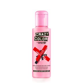 Crazy Color Semi-Permanent Hair Colour Cream Fire Red (100ml)