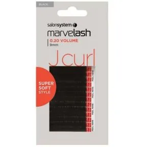Salon System Marvelash (Super Soft) J Curl 0.20 Volume 9mm Black
