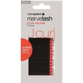 Salon System Marvelash (Super Soft) J Curl 0.20 Volume 13mm Black