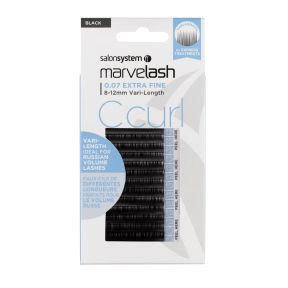 Salon System Marvelash C Curl (Vari Length) 0.07 Volume 8-12mm Black