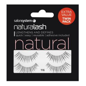 Salon System Naturalash Strip Lashes (Extra Value Twin Pack) - 116 Natural