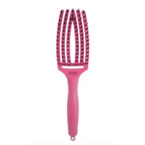 Olivia garden Fingerbrush Medium Boar & Nylon Hot Pink