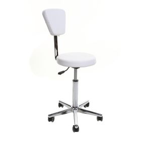 Crewe Orlando Liffey Stool with Backrest White