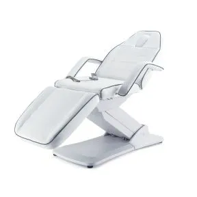 REM Express Delivery Excel 3 Motor Electric Neauty Couch WHite/ Grey Piping