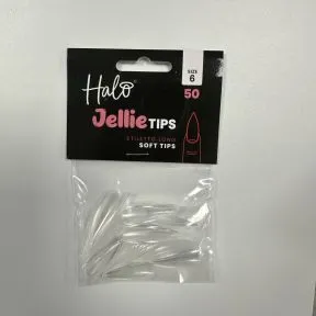 Halo Jellie Tips Soft Gel  Nail Tips Stiletto Long (50 pk)