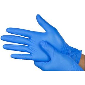 Blue Vinyl Powder Free Gloves Small (100pk)