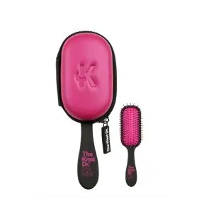 The Knot Dr. Pro Mini Hairbrush with Headcase Fuchsia